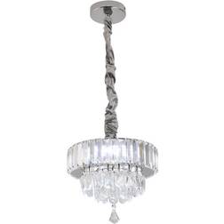Rosdorf Park 3-Tier Modern Polished Chrome Finish Pendant Lamp 27cm