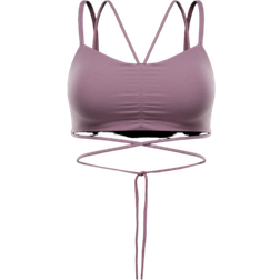 NIKE Zenvy Strappy Wrap Women's Light-Support Padded Sports Bra - Plum Dust/White