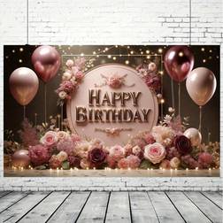Shein Birthday Party Backdrop Banner 1pc