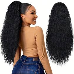 Shein Long Curly Drawstring Ponytail 22" Black