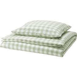 IKEA Ektandvinge 1 Örngott 150x200 50x60 cm Påslakan Grön, Grå, Vit (200x150cm)
