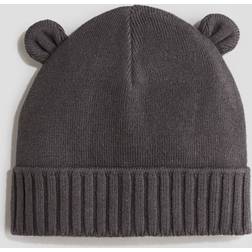 H&M Fine-knit Cotton Beanie - Grey