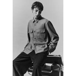 H&M Felted Overshirt - Brown