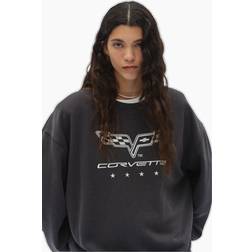 H&M Oversized Printed Sweatshirt - Grey
