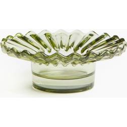H&M Glass Tealight Green Candle Holder 4cm