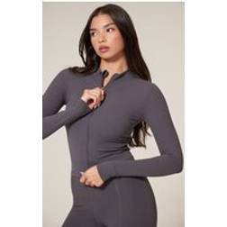 PrettyLittleThing Basic Sculpt Jacket - Grey