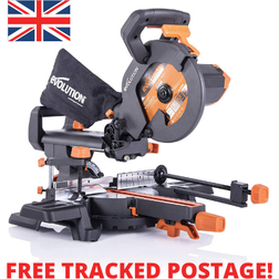 Evolution R210SMS+ Pro Sliding Mitre Saw 210mm 1500W 110V