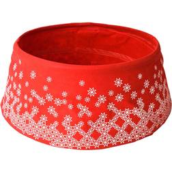 Garden Market Place Pop up Snowy Red Christmas Tree Skirt