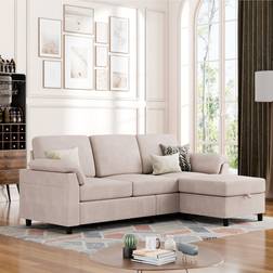Wade Logan Ashleh Brown Sofa 79.1" 3 Seater