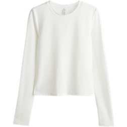 H&M Long Sleeved Microfibre Top - Cream