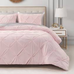 Juicy Couture Kiss Pleat Plush Micromink Comforter Set 3 Piece Bedspread Pink (228.6x228.6cm)
