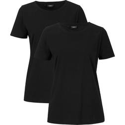 Bonprix Pack Of 2 Cotton T-Shirts - Black