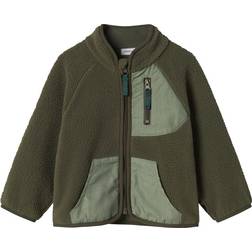 Name It Teddy Cardigan - Dusty Olive (13237817)