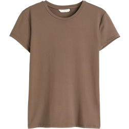 H&M Fitted T-shirt - Dark beige