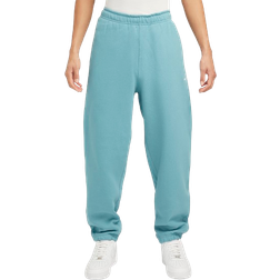 NIKE Solo Swoosh Men's Fleece Trousers - Denim Turquoise/White