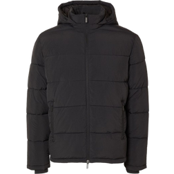 Selected Cooper Hooded Puffer Jacket - Black