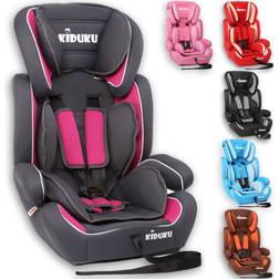 Kiduku Autokindersitz 9-36kg Grau/Pink