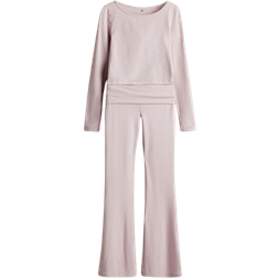 H&M Kid's Jersey Set 2-piece - Light Dusty Pink