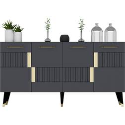 Olivia Anthracite/Gold Avlastningsbord 40x150cm