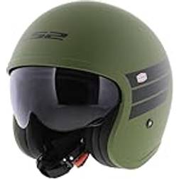 LS2 Moto Jet Custom OF599 Spitfire 2 Retro - Verde Mili