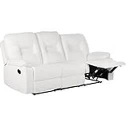 Beliani Modern Recliner Tyg Manuell Lutning Sofa Soffa