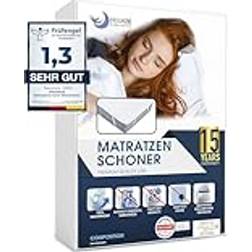 Dreamzie Matratzenschoner 90 x 200 cm Wasserdicht Matratzenschutz Weiß (200x)