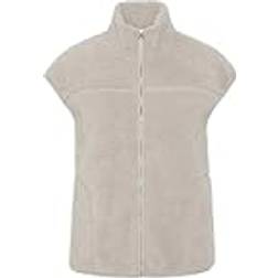 Pieces Pcsadia Teddy Vest - Silver Gray