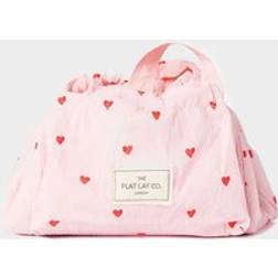 The Flat Lay Co. Drawstring Makeup Bag - Sweet Pink Hearts