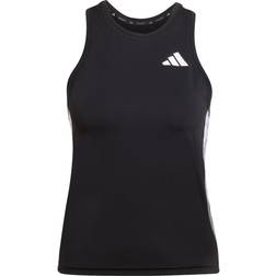 adidas Train Essentials 3-Stripes Workout Tank - Black/White