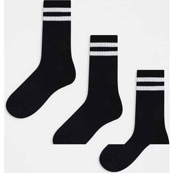 New Look Stripe Sport Socks - Black