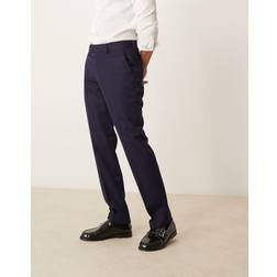ASOS DESIGN Elegante Bukser Slim Fit - Marineblå