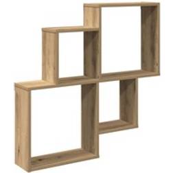 vidaXL Artisan Oak 80 x 15 x 78.5 cm Wall Shelf 80cm
