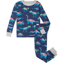 Hatley Boy's Dinos Organic Cotton Pajama Set - Blue