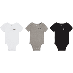 Nike Mini Me Baby Bodysuits 3-Pack - Grey