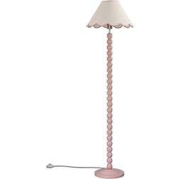 ValueLights Bobbles Rose Pink/ White Floor Lamp 144cm