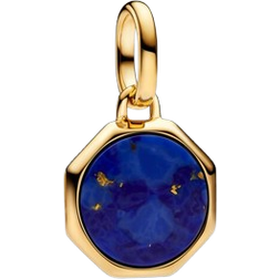 Pandora Engravable Mini Medallion Charm - Gold/Blue