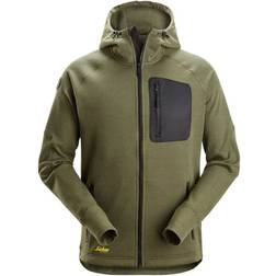 Snickers Workwear FlexiWork Zipped Fleece Hoodie - Khaki