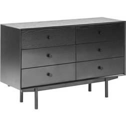 Beliani 6 Storage Unit Black Chest of Drawer
