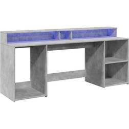 vidaXL 3309441 Concrete Grey Schreibtisch 55x200cm