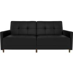 Mercury Row Benitez Twin Black Sofa 76" 3 Seater
