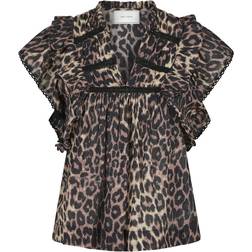 Neo Noir Jayla Leo Voile Top - Leopard