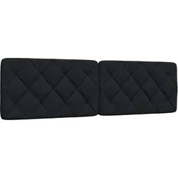 vidaXL Gavlpude 180 cm Stof Sort Sengegavl