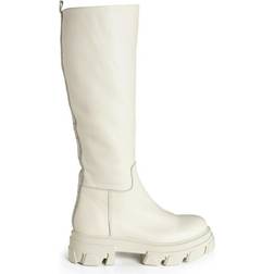 Steve Madden Mana Knee-High Leather Boots White