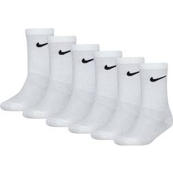 Nike Kid's Basic Crew Socks 6-pack - White