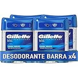 Gillette Clear Cool Wave Deodorant Antiperspirant Gel 4 x 70 ml