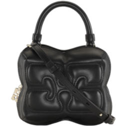 Ganni Small Black Butterfly Crossbody Bag in Black Polyester/Polyurethane/Recycled Leather Women's Black One size