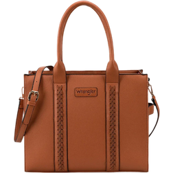 Montana West Wrangler Whipstitch Tote Bag - Brown