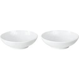 Royal Copenhagen Hvid Riflet Skål 9cl 2stk