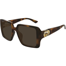 Gucci Brown Square Frame Sunglasses - 002 Havana