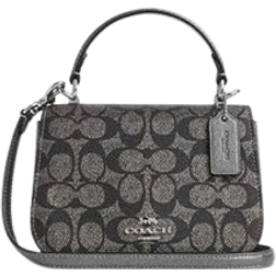 Coach Lysa Top Handle Bag In Signature Canvas - Silver/Gunmetal Multi
